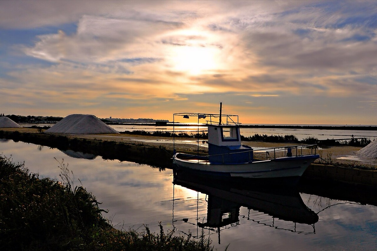 Le saline di Trapani al tramonto